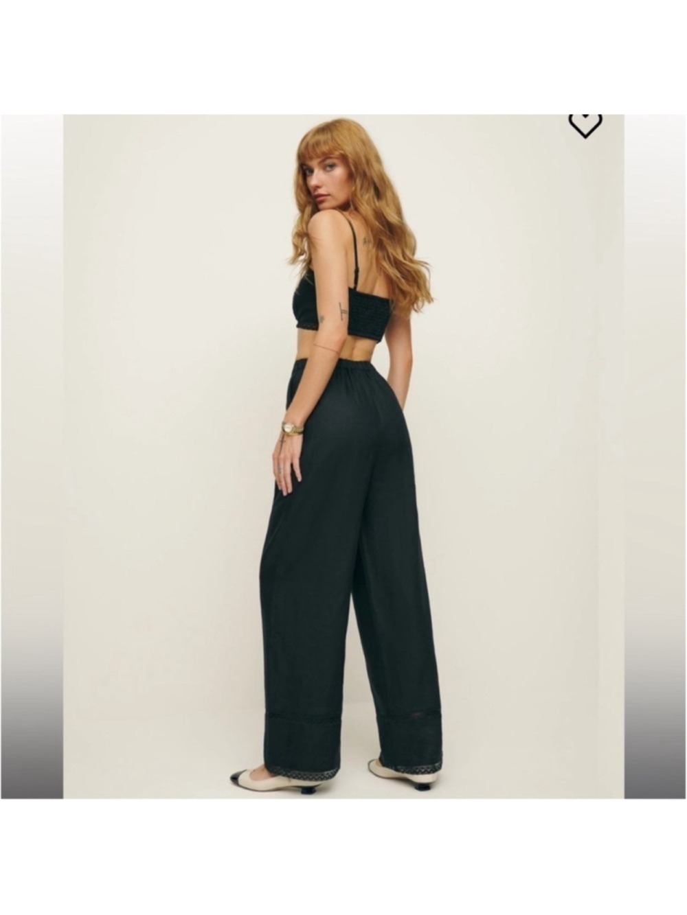 NWT Reformation Violet Linen Two Piece in Black Size 8 - Picture 2 of 15